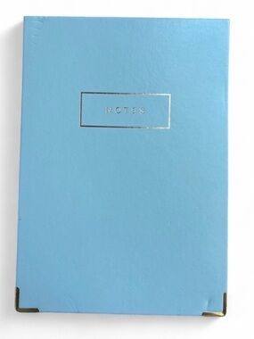 Russell+Hazel Light Blue Hardcover Notebook with Gold Accents - Partially Used
